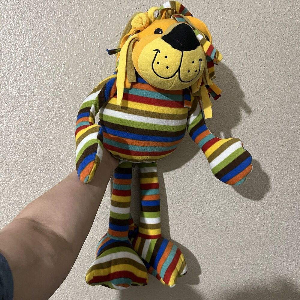 Elvis The Lion Plush Stuffed Animal 26” Striped Melissa & Doug Beeposh Striped